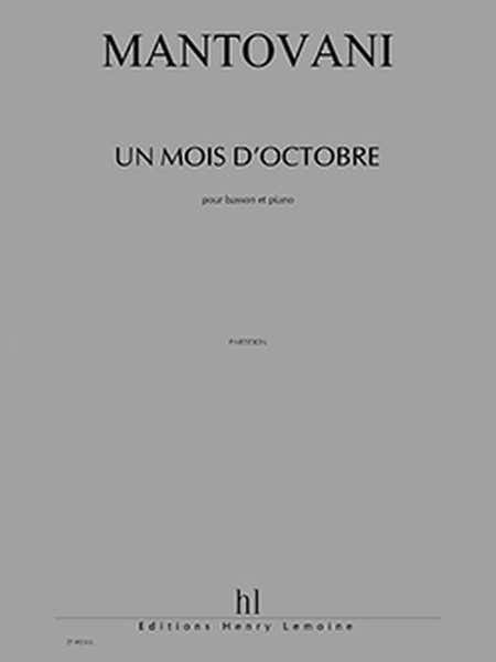 Mantovani - Un Mois D'octobre - Basson et Piano