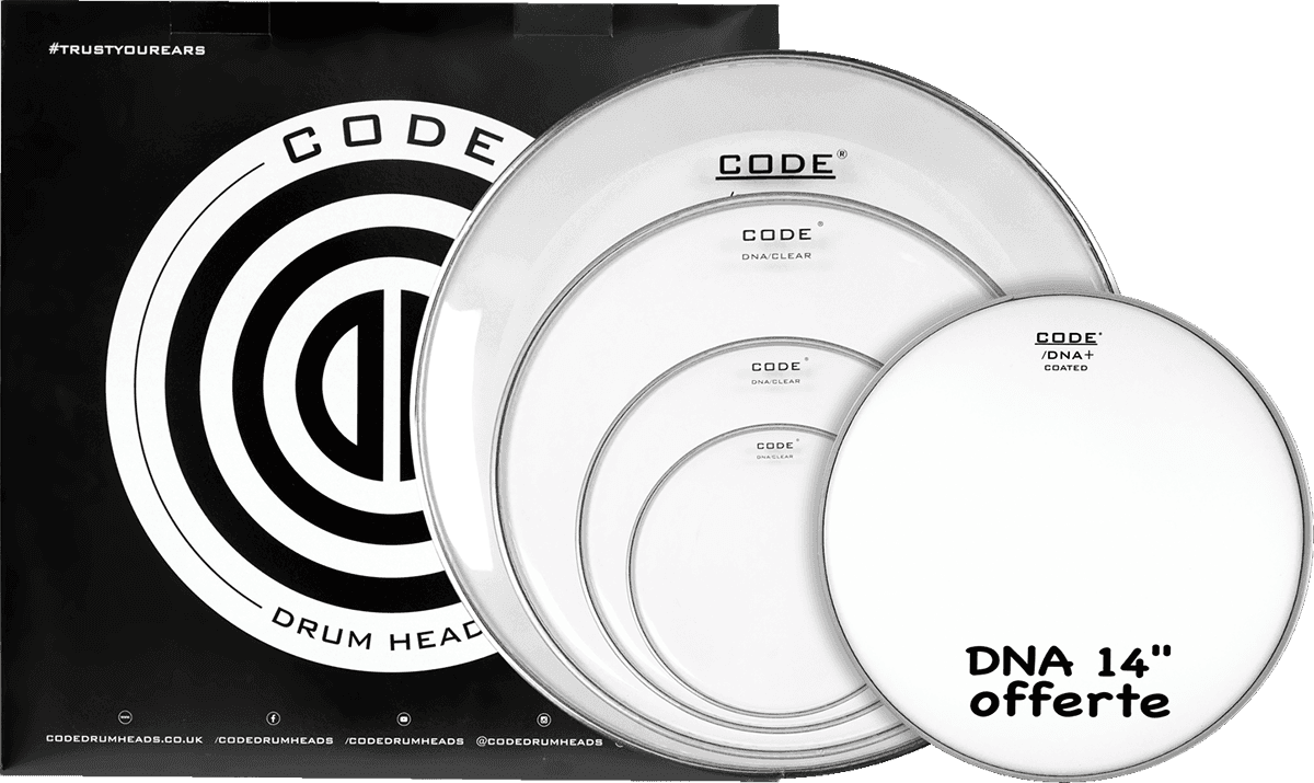Komplettset DNA Clear 10/12/16/22 + 14" DNA Beschichtet