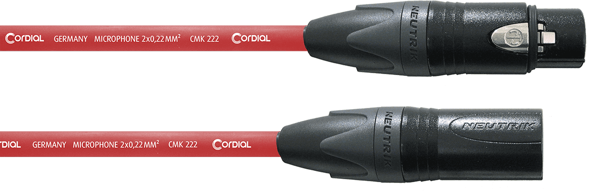 Mikrofonkabel XLR 5 M Rot