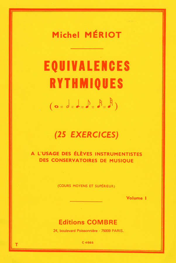 Meriot Michel - Equivalences Rythmiques Vol 1