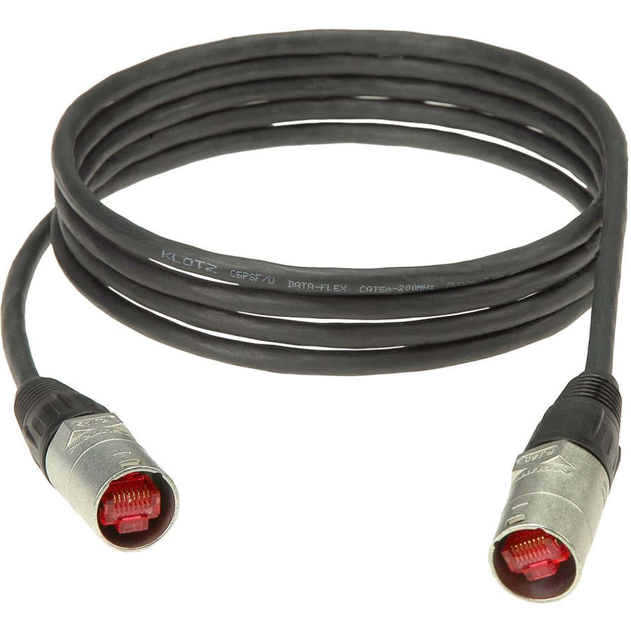PATCHCABLE CAT5E PUR BLACK 5M ETHERCON - ETHERCON