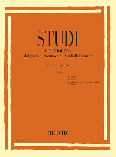Studi Per Violino - Fasc. I: I-iii Posizione