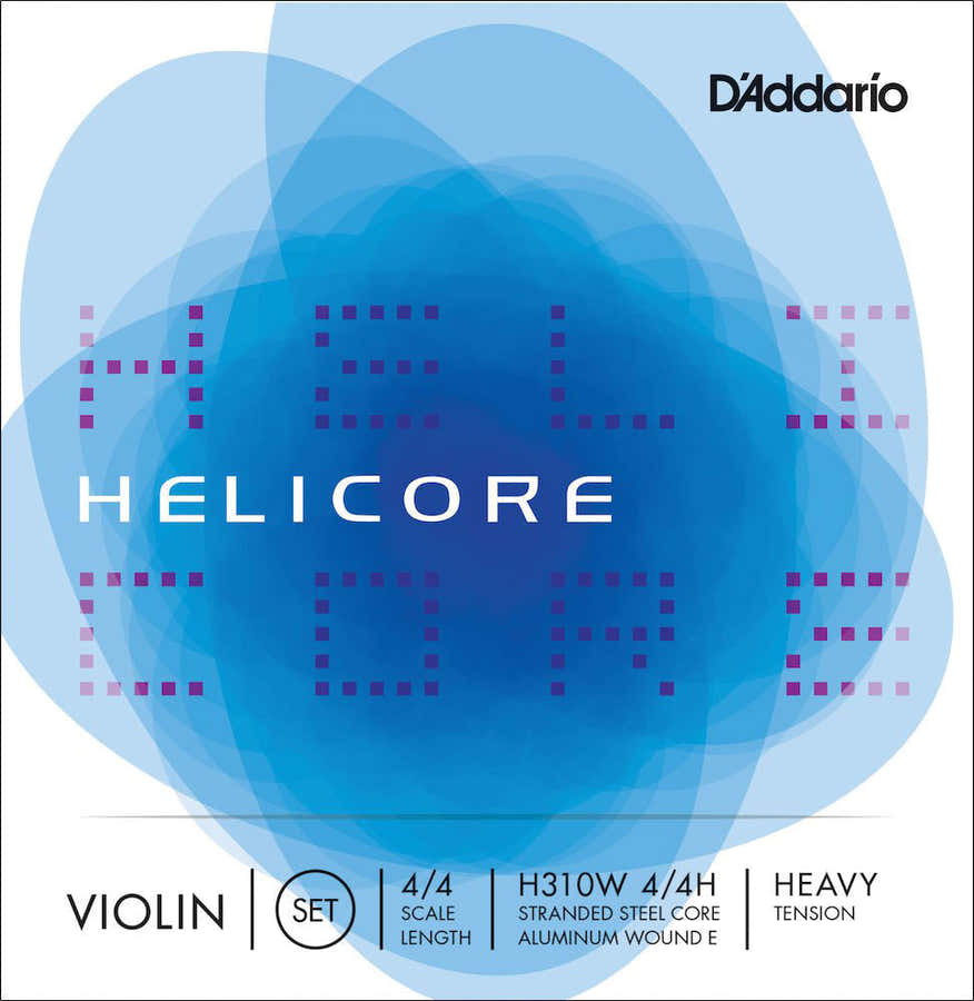 4/4 HELICORE VIOLIN STRING SET WITH WOUND E SCALE HEAVY TENSION
