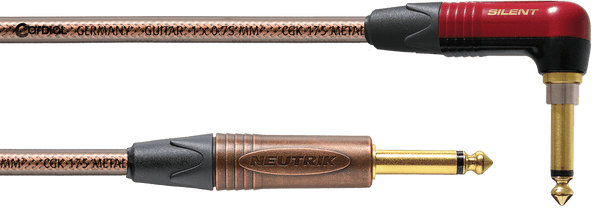 Gitarrenkabel Klinke/Klinke Silent Abgewinkelt Metall - 3M