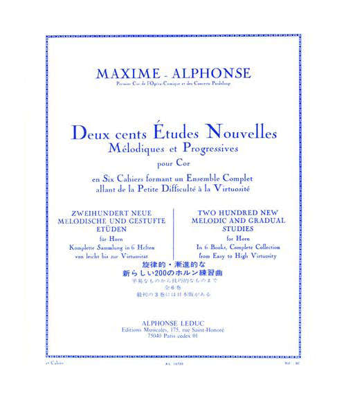 MAXIME-alphonse - 200 Etudes Nouvelles Vol.2 - Cor