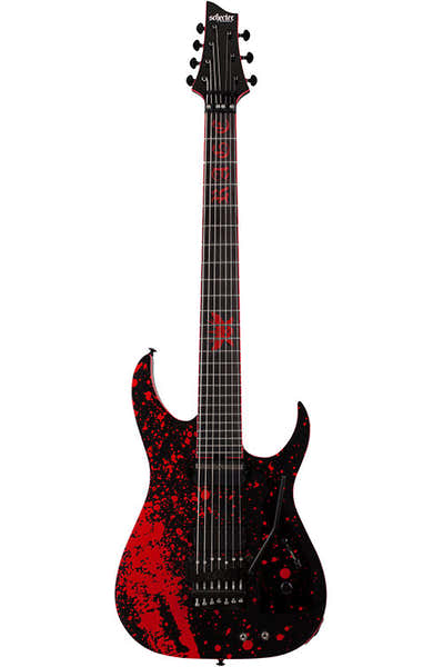 Schecter Banshee-7 Signature Sullivan King Floyd Rose Sustainiac Obsidian Blood