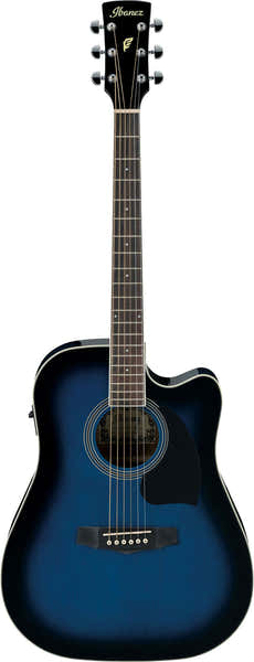 Ibanez PF15ECE-TBS Transparent Blue Sunburst Performance