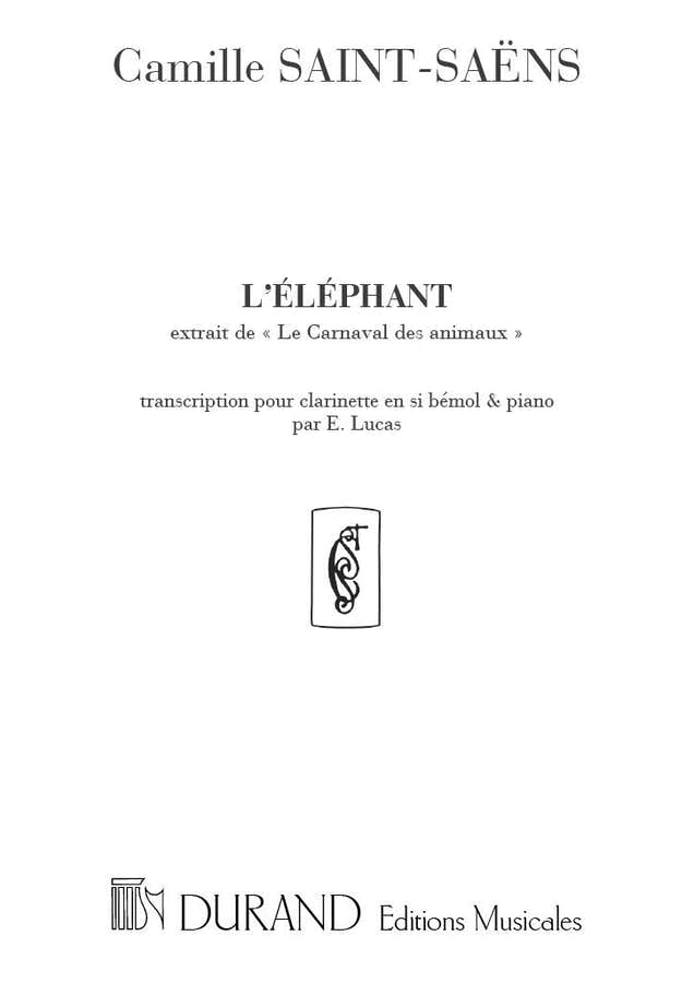 SAINT SAENS C. - Der Elefant - Klarinette und Klavier