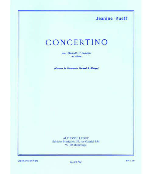 Rueff J. – Concertino Op.15 – Klarinette und Klavier