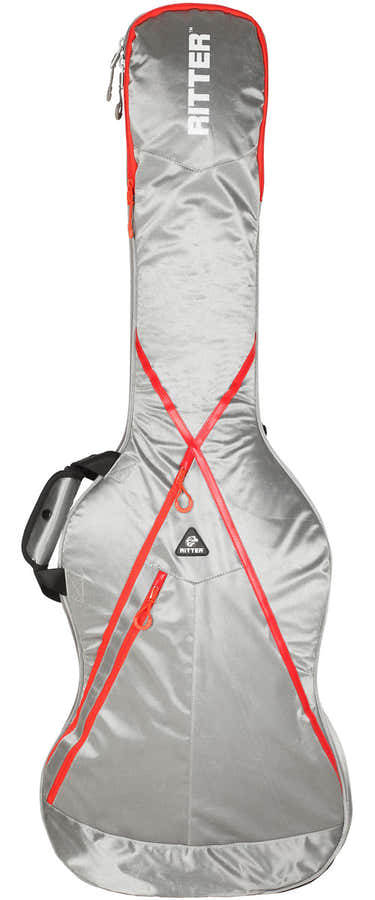 E-Bass-Tasche Grau & Rot