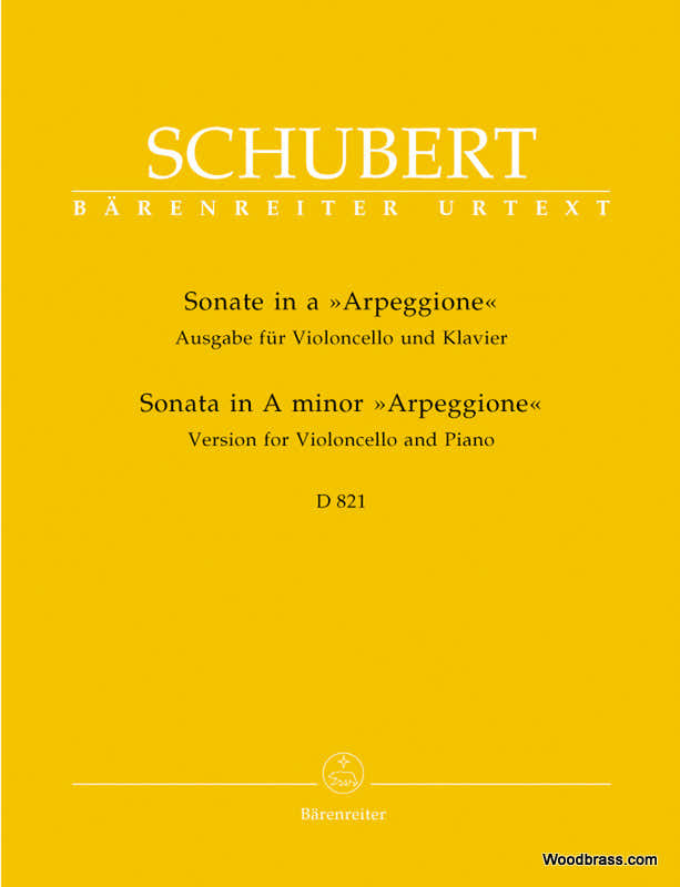 SCHUBERT F. - SONATE A-MOLL D 821 " ARPEGGIONE" - VIOLONCELLE ET PIANO