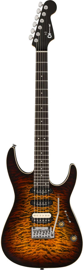 Pro-Mod Plus Dinky DK24 HSS 2PT EB QM Ebo Bernsteinfarbenes Tigerauge
