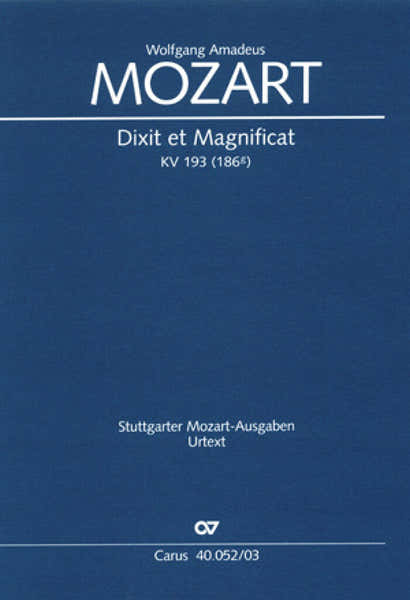 Mozart W.a. - Dixit & Magnificat C-dur KV 193 - Vocal Score