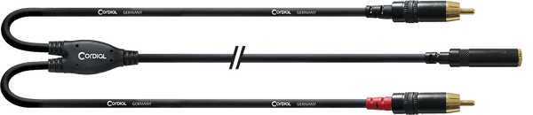 Y-Kabel Splitter Stereo-Mini-Klinkenbuchse/2 RCA 30 CM