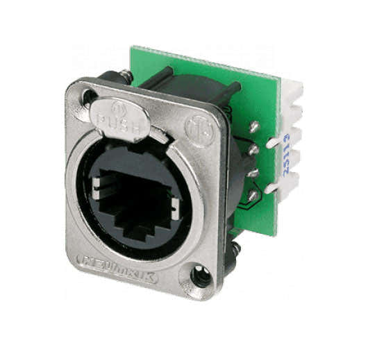 Neutrik ETHERCON DATA CONNECTORS CAT5E FORMAT D SUBBASES. NICKEL