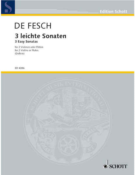 Fesch - Three Easy Sonatas - 2 Violons (flutes)