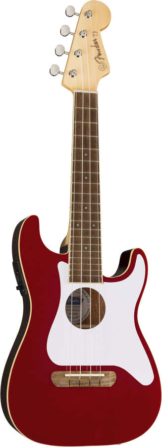 Stratocaster Fullerton Uke Wn Candy Apple Red