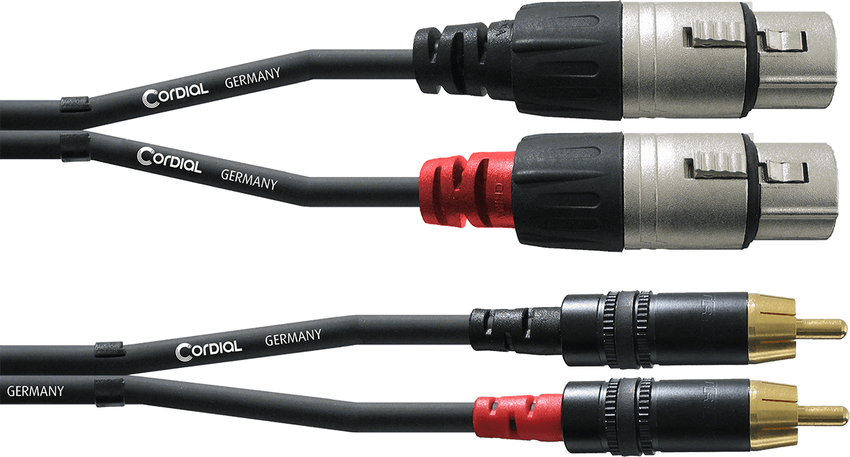 Doppeltes Audiokabel XLR-Buchse/RCA 1,5 M