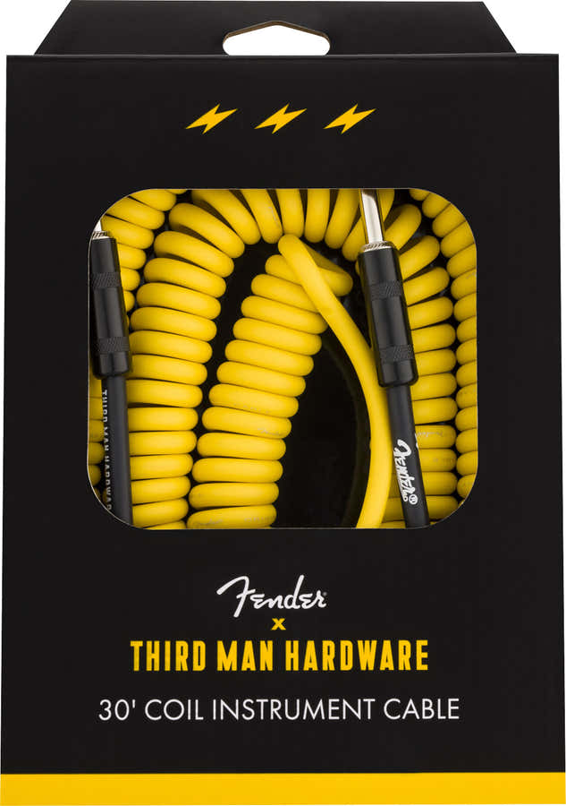 30' Coil Cable Fender x Third Man Hardware Yellow