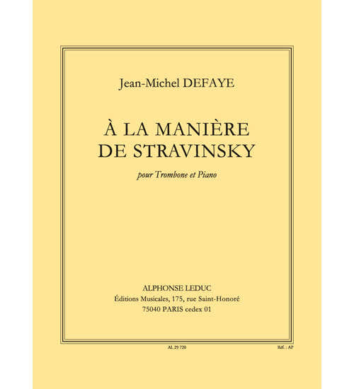 A La Maniere De Stravinsky