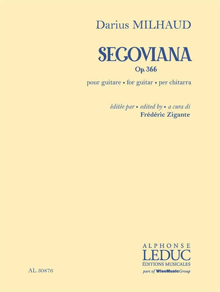 Milhaud Darius - Segoviana Op.366 - Guitare
