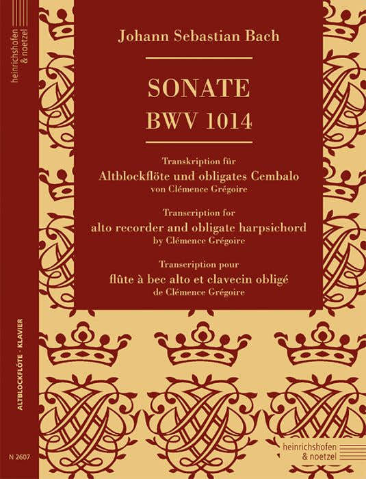 Bach J.S. - Sonate BWV 1014 - Altblockflöte & obligates Cembalo (clemence Gregoire)