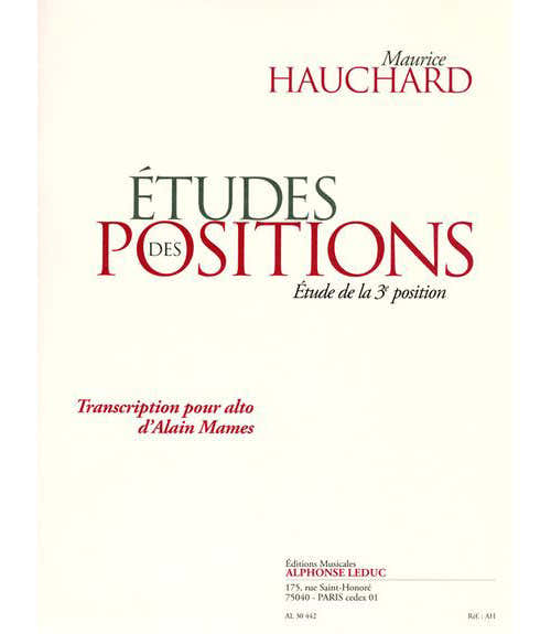 Hauchard M. - Etüde der dritten Lage - Bratsche