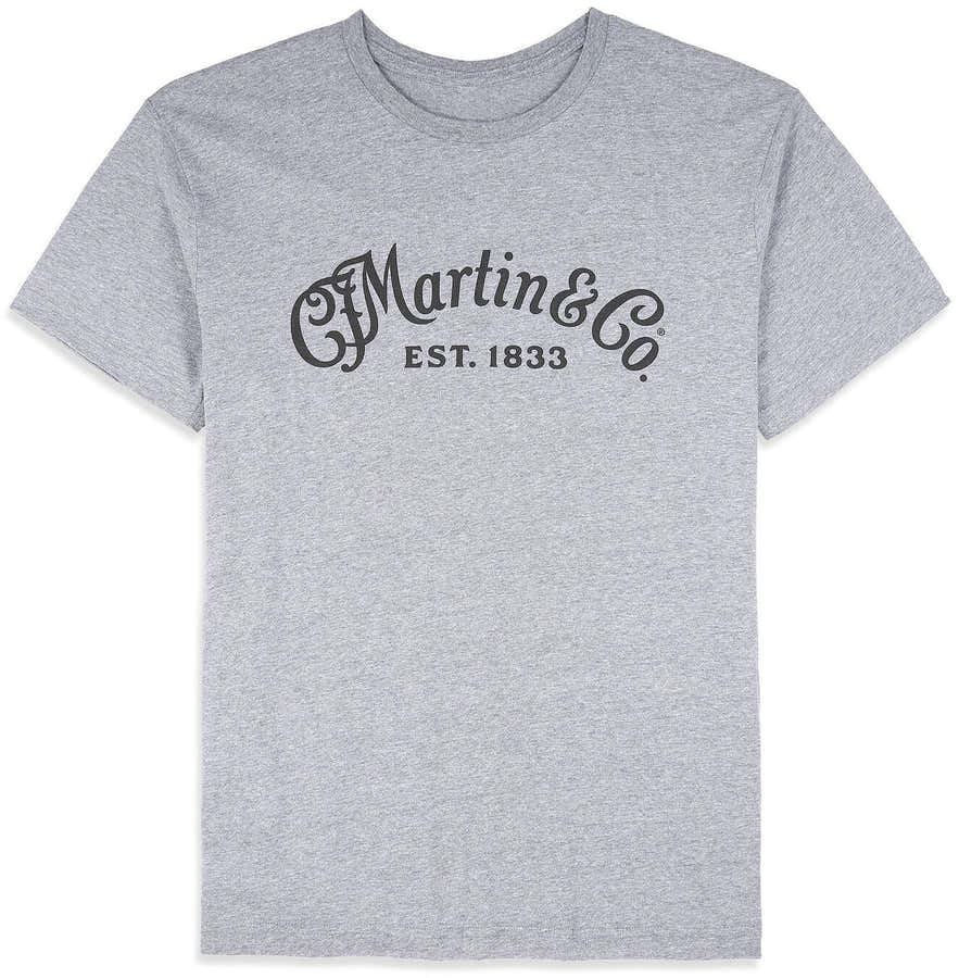 T-Shirt Black Script logo Granite Heather L