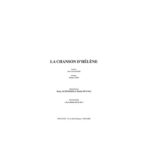SARDE PHILIPPE - LA CHANSON D'HELENE - PVG
