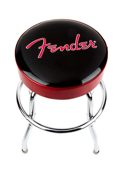 Red Sparkle Logo Barhocker Schwarz Red SPARKLE-chrome 24"