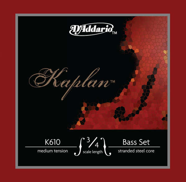 D'ADDARIO SET OF STRINGS FOR DOUBLE BASS KAPLAN NECK 3/4 TENSION MEDIUM