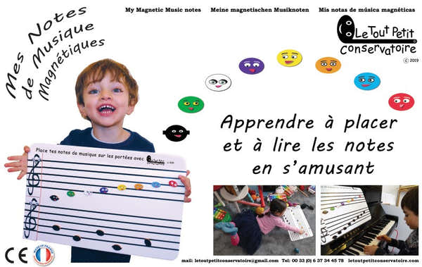 Le Tout Petit Conservatoire Meine magnetischen Musiknoten