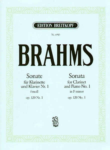 Brahms J. - Sonate Op. 120/1 En Fa Mineur - Clarinette Piano