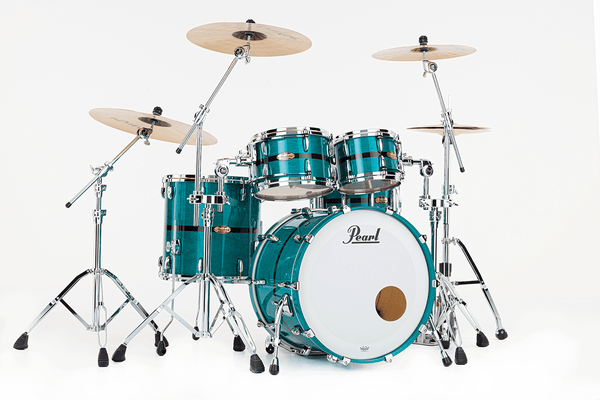 Pearl MASTERS MAPLE PURE STAGE 22 AQUA TURQUOISE STRIPE