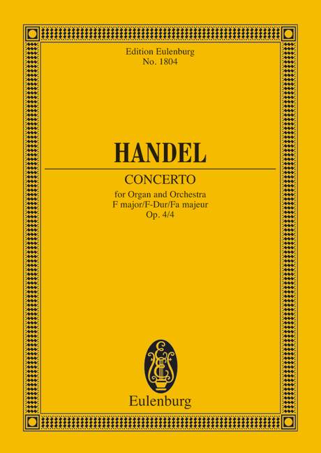 Haendel G.F. - Orgelkonzert Nr 4 F-Dur Op 4/4 HWV 292 - Orgel 2 Oboen Fagott und Streicher