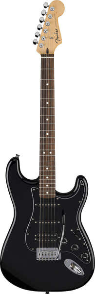 Fender Standard Stratocaster HSS LRL Schwarzes Schlagbrett Schwarz