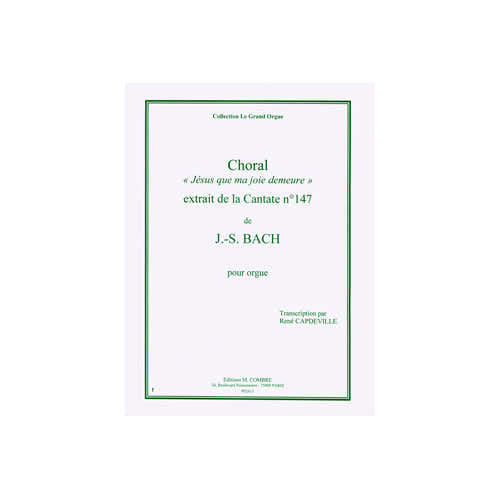 Bach - Choral: Jésus Que Ma JOIE-org - Orgel