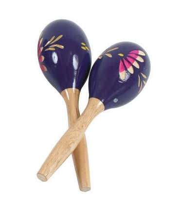 MARACAS EN BOIS PEINT