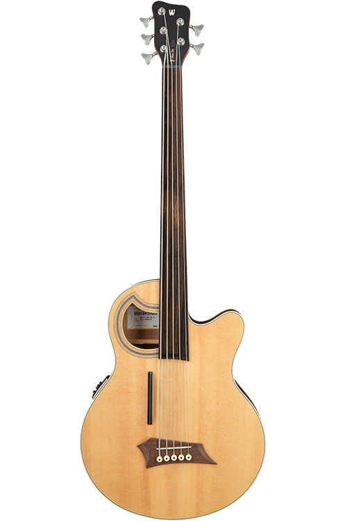 RockBass Alien Deluxe Hybrid Thinline 5 bundlos Natur Satin