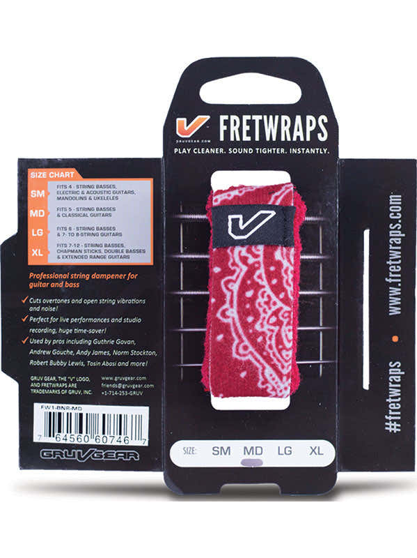 FretWraps Rote Bandana - Groß