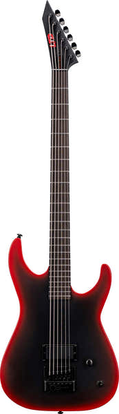 Ltd M-6 Evertune Schwarz Metallic Schwarz-Rot Burst Satin