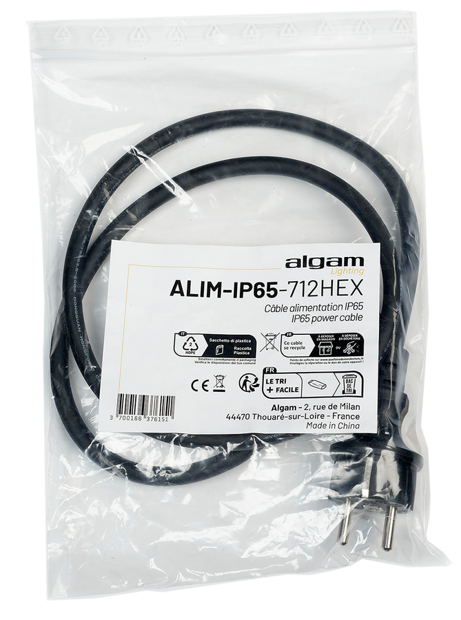 IP65-Netzkabel für IP Par 712 Hex