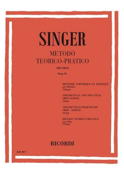 SINGER S. - Theoretisch-praktische Methode - Teil IV 13 Etüden - Oboe