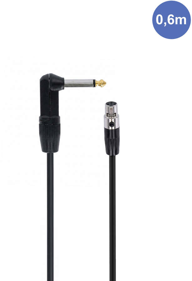 AUDIOCAB 455 Abgewinkelter Jack zu Mini XLR 4-polig (Shure) 6cm
