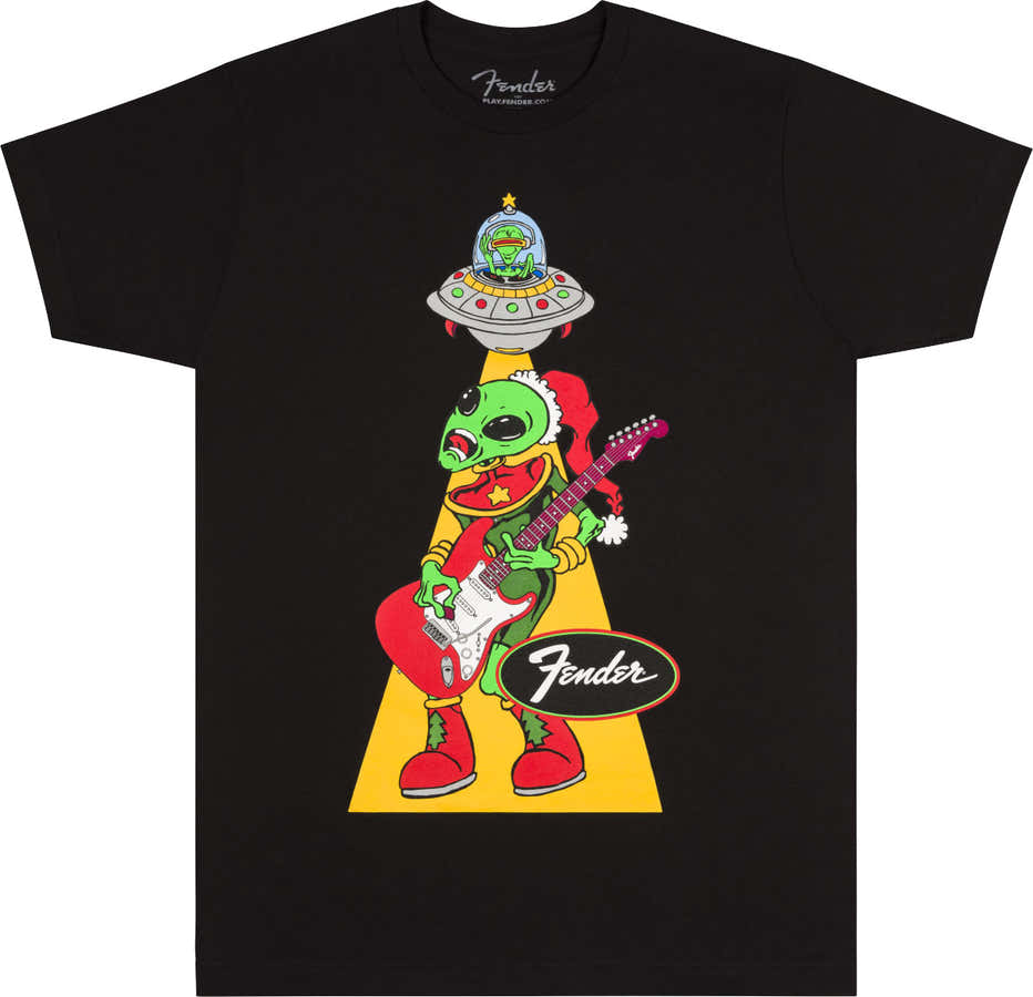 Fender Ugly Christmas Tee Alien Blk L