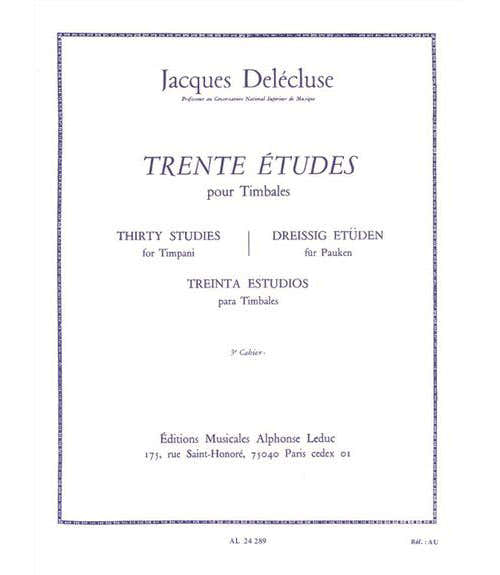 Delecluse J. - 30 Etüden Vol.3 - Pauken