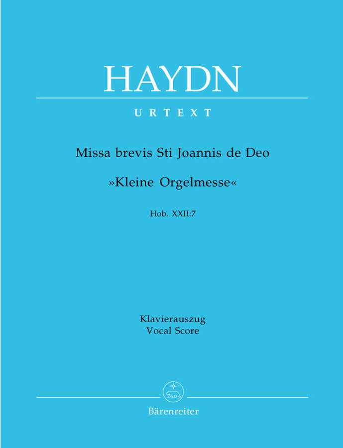 Haydn J. - Missa Brevis St Joannis De Deo Little Organ Mass Hob.Xxii:7 - Reduction Ch Piano