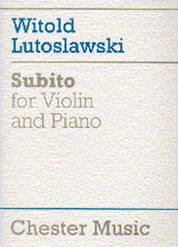 Lutoslawski Witold - Subito - Violon & Piano