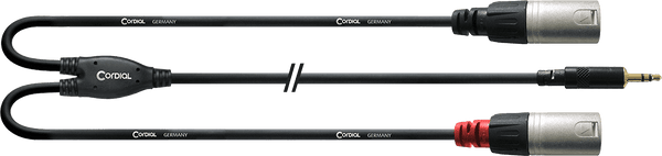 Y-Splitterkabel Miniklinke Stereo/2 XLR-Stecker 1,8 M