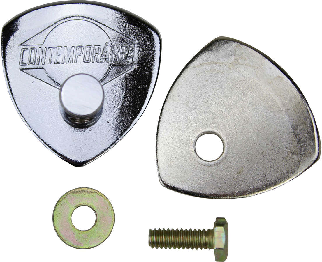 Timbal-Rebolo-Holzbefestigung (Schild + Verstärkung + Kugel + Schraube + Unterlegscheibe) verchromt